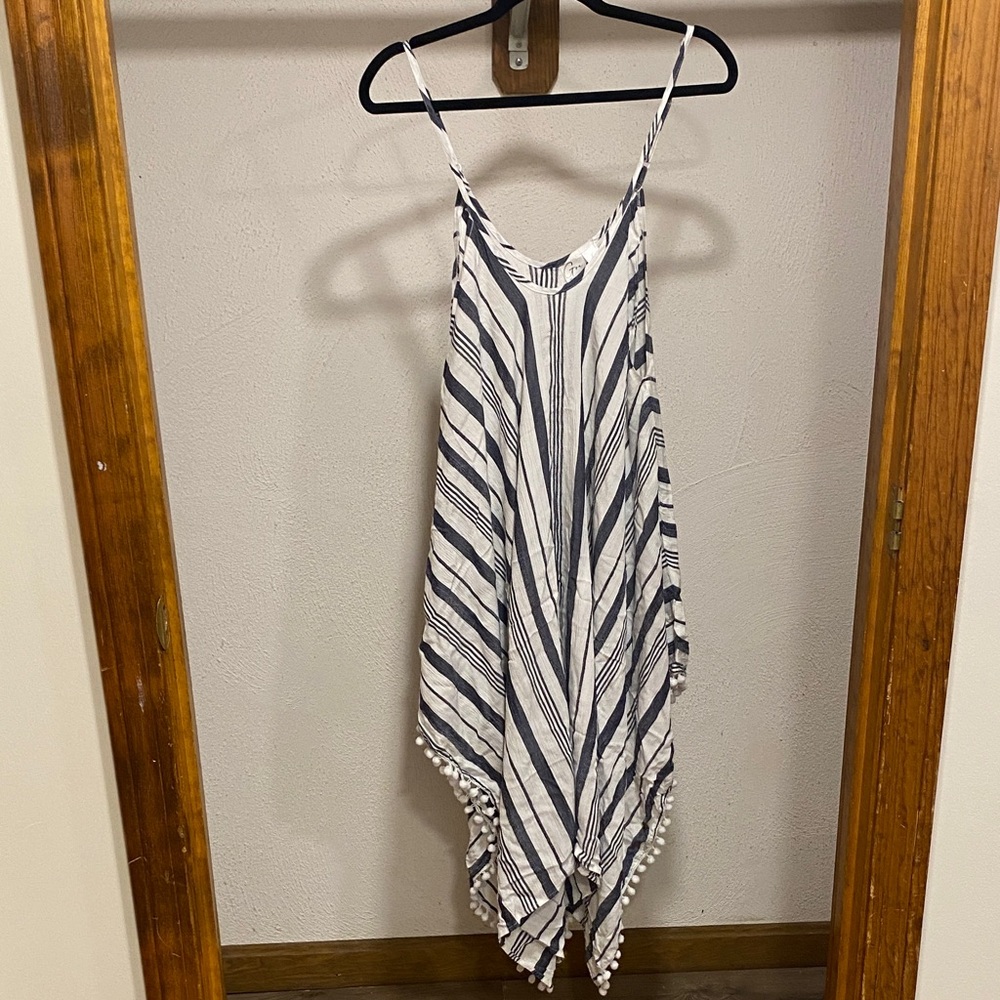 Japna Goa Navy and White Striped Beachwear